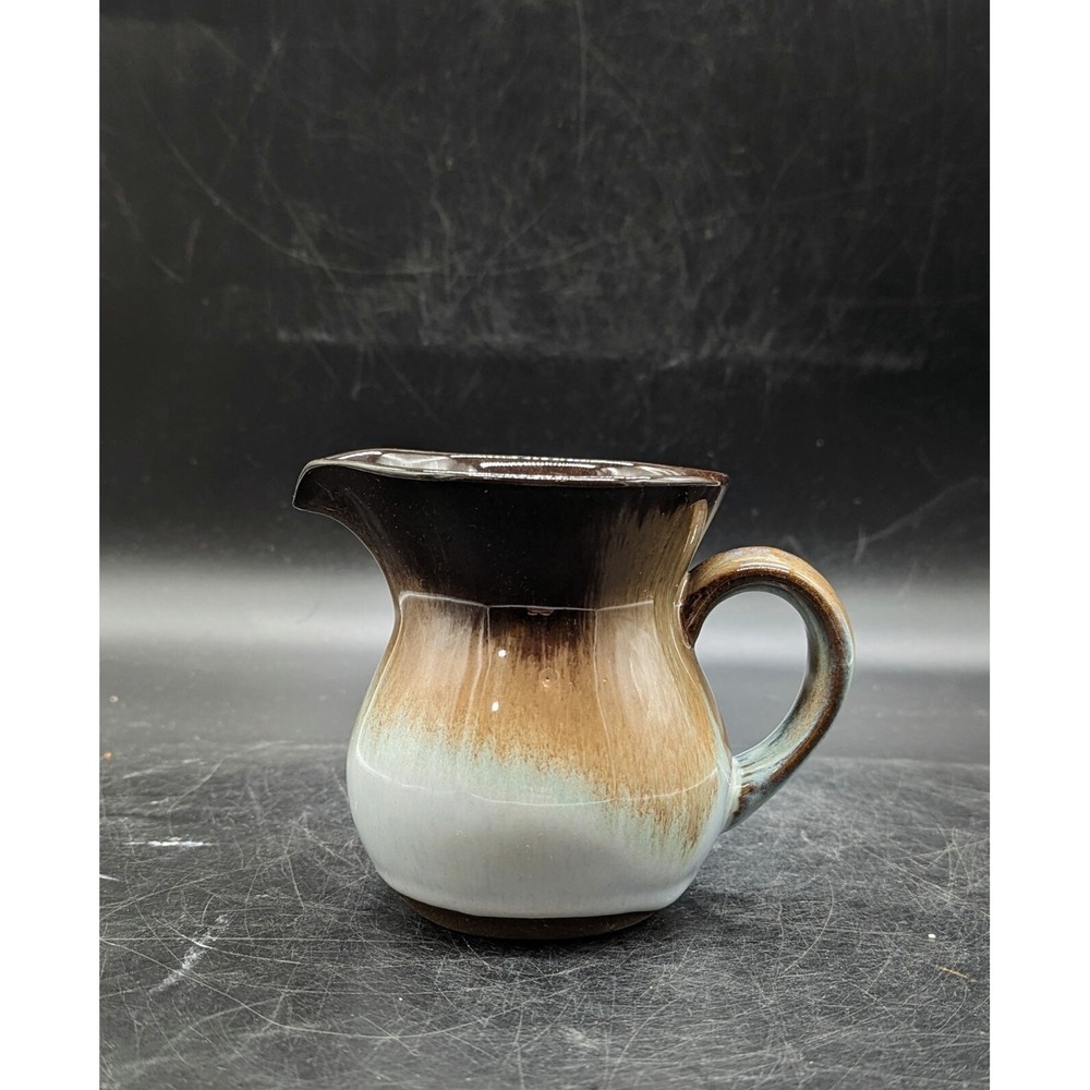 Handmade Peter Pots‎ Studio Art Pottery Brown Creamer Mini Pitcher 8"